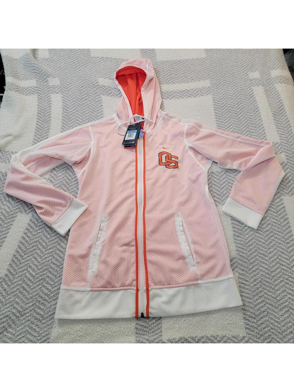 Nike OSU Women's Zip Up Hoodie with Orange Accents